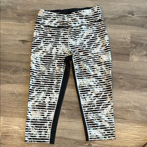 Tommy Hilfiger Black, Blue and White Patterned Leggings